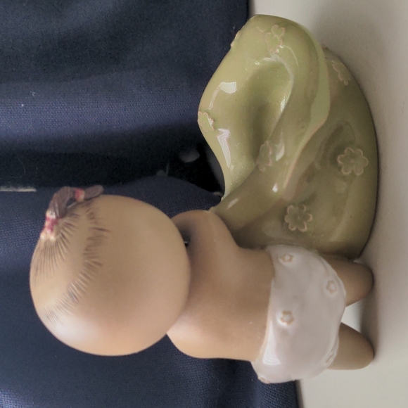 Handcrafted porcelain desk letter & coin holder set - Picture 4 of 13